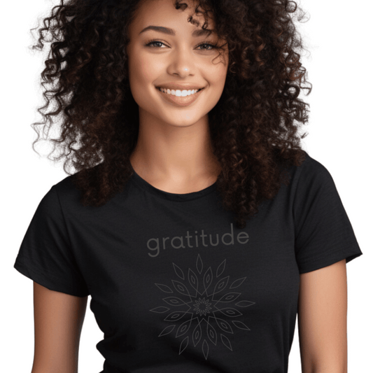 Gratitude Tee: Soft, Comfortable and Inspiring—Onyx
